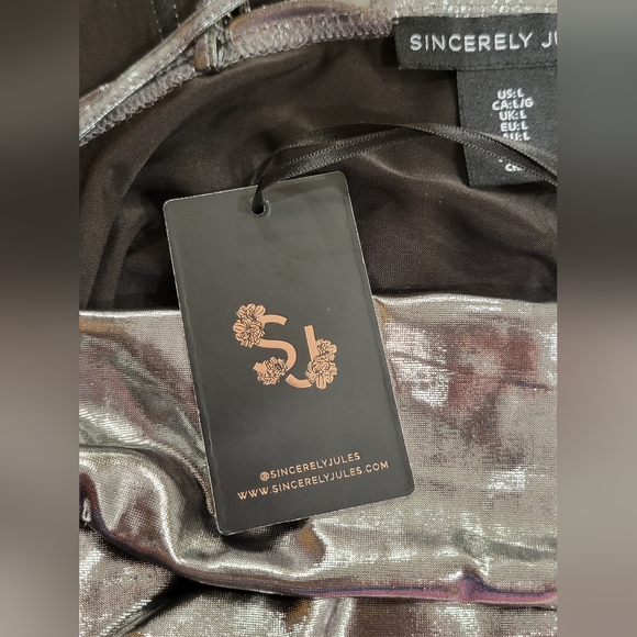 Metallic Corset Top by Designer Sincerely Jules Size L Sexy, Party - Picture 6 of 8